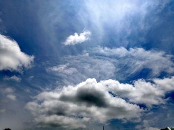 Low angle view of clouds in sky