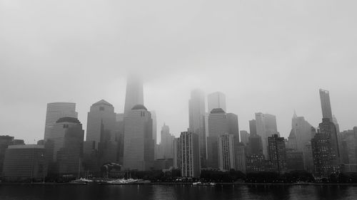 View of skyscrapers in city