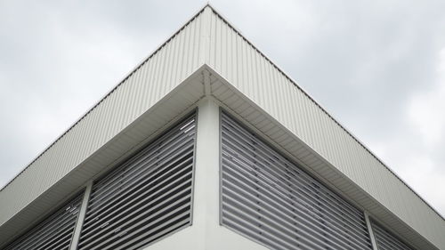 Low angle view of modern building against sky