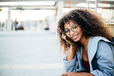 Portrait of a smiling young woman