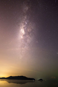 Scenic view of sky at night