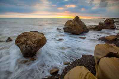 Rocks on beach