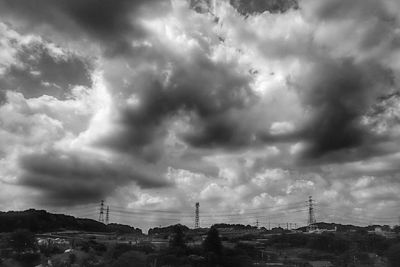 Cloudy sky over landscape