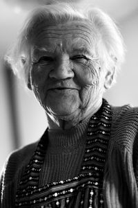 Close-up portrait of senior woman