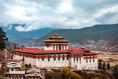 Panoramic view of buildings against sky