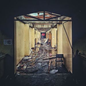 Interior of abandoned building