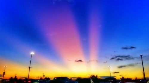 Scenic view of dramatic sky at sunset