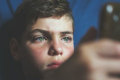 Close-up portrait of boy