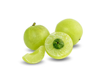 Close-up of apple against white background