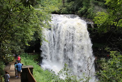 Scenic view of waterfall