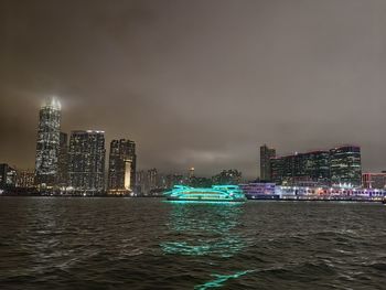 Illuminated city at night