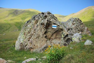 Scenic view of rocky mountains against sky