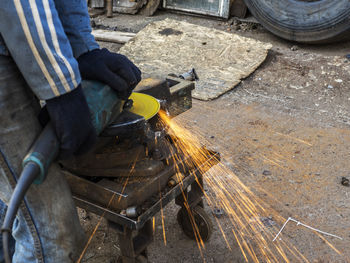 Man working on construction site
