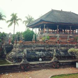 Low angle view of temple against sky