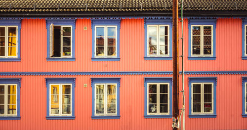 Full frame shot of multi colored building