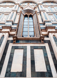 Low angle view of ornate building santa maria novella in florence 