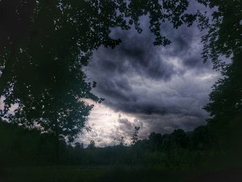 Low angle view of cloudy sky