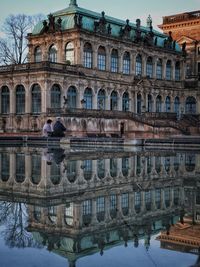Reflection of buildings in water