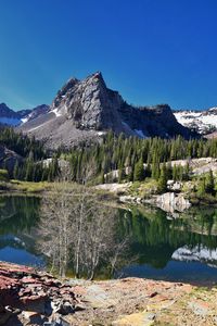 Lake blanche panorama wasatch front rocky mountains twin peaks wilderness big cottonwood canyon utah