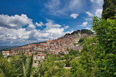 View of san giorgio morgeto, a beautiful village in calabria.