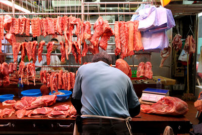 View of meat for sale