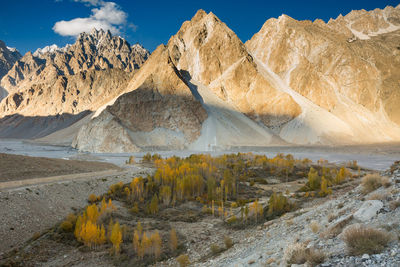 Scenic view of desert against sky