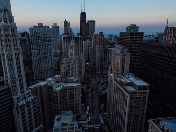 Aerial view of buildings in city