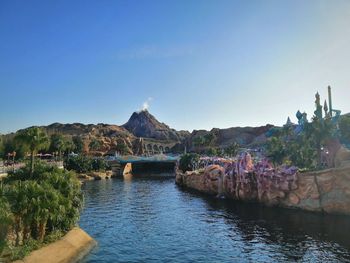 Volcano in theme park
