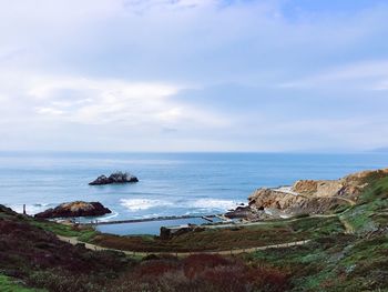 Scenic view of sea against sky