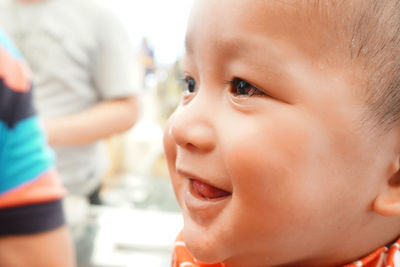 Close-up portrait of cute boy