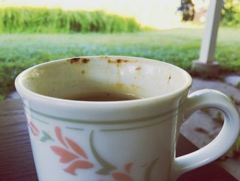 Close-up of coffee cup