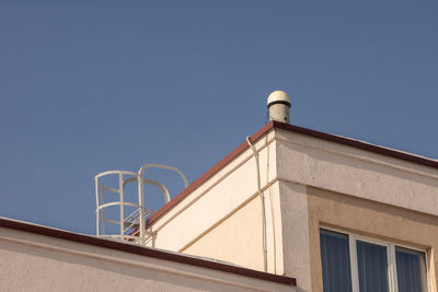 Low angle view of building against clear sky