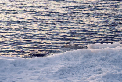 High angle view of sea