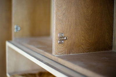 Close-up of shelf