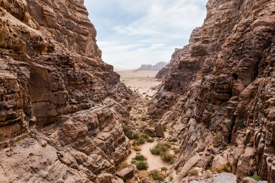 View of rock formations