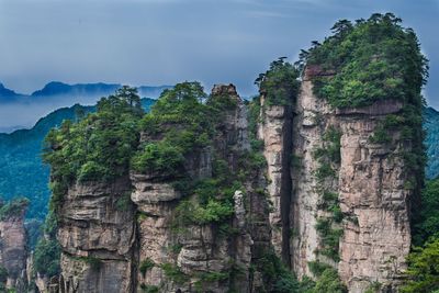 Rock formations on mountain