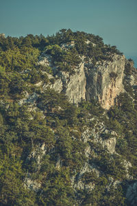 View of rock formation against sky