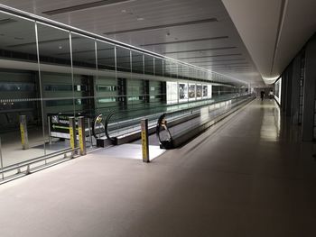 Empty seats in airport building