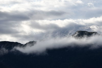 Low angle view of mountain against sky