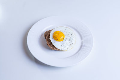 Close-up of breakfast served in plate