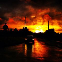 Road at sunset