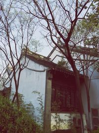 Low angle view of built structure against sky