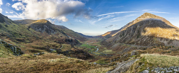 Panoramic view of landscape against sky