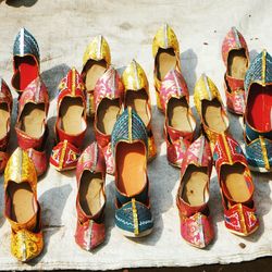 High angle view of market stall for sale