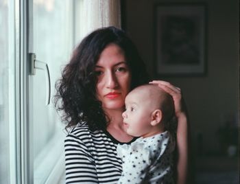 Portrait of mother and daughter