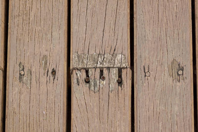 Close-up of old wooden planks