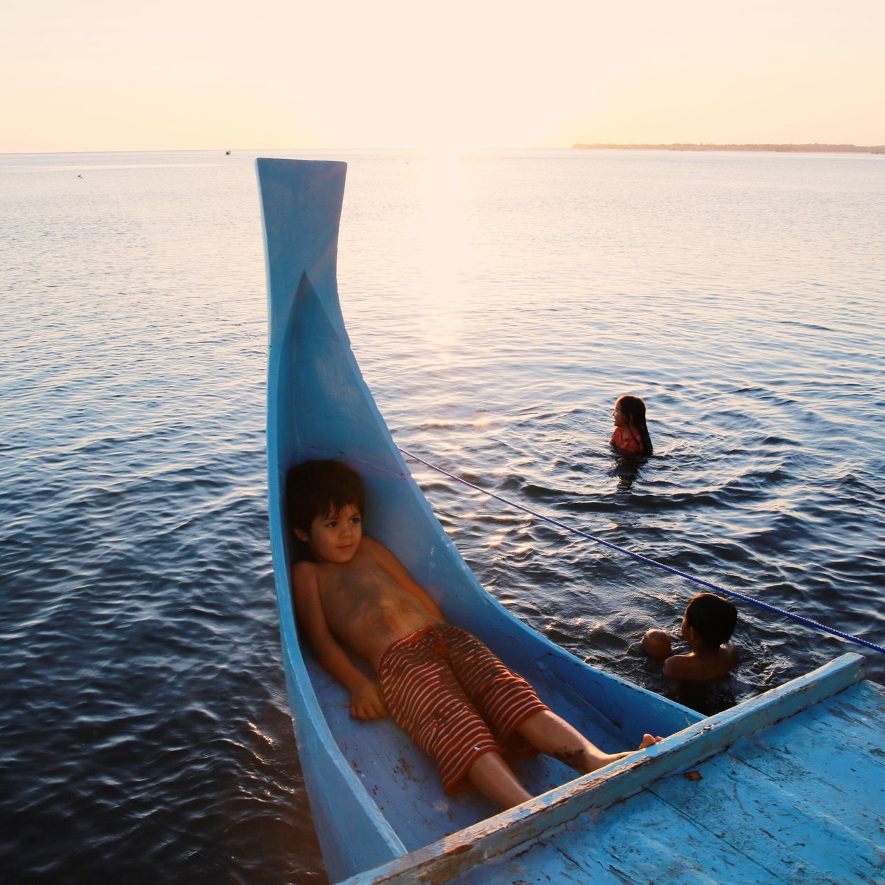 water, lifestyles, leisure activity, sea, swimming, young adult, rippled, waterfront, nautical vessel, sitting, boat, vacations, lake, men, nature, person, young women