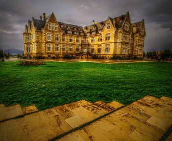 View of castle against cloudy sky