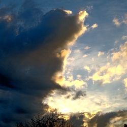 Low angle view of cloudy sky