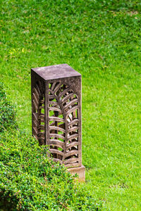 Built structure on field